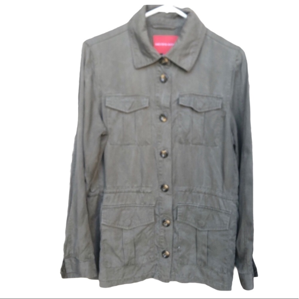 Saks Fifth Avenue Green Jacket Sz Small Petite